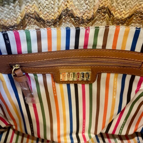 Steve Madden Woven Tote NWT Multi Color - Picture 3 of 6